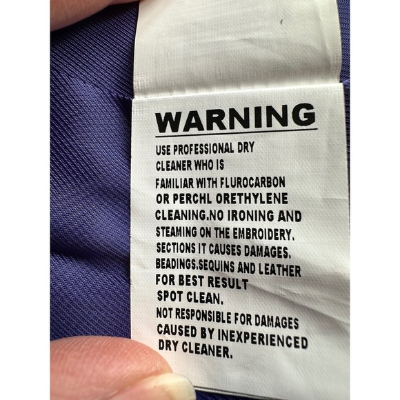 VCFANI Blazer Tweed Sleeve Navy UNIQUE Colorful Woman's Size 8 Career Vintage - Picture 7 of 11